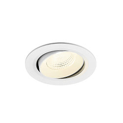 ceiling recessed luminaire NUMINOS� MOVE L round, suitable for VDU workstation IP20, white, lacquered dimmable