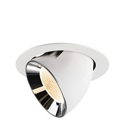 recessed spotlight NUMINOS� GIMBLE XL swivelling, suitable for VDU workstation IP20, chrome, white dimmable