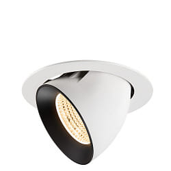 recessed spotlight NUMINOS� GIMBLE XL swivelling, suitable for VDU workstation IP20, black, white dimmable