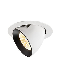 recessed spotlight NUMINOS� GIMBLE XL swivelling, suitable for VDU workstation IP20, black, white dimmable