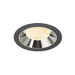 ceiling recessed luminaire NUMINOS� XL suitable for VDU workstation IP20, chrome, black dimmable