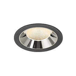 ceiling recessed luminaire NUMINOS� XL suitable for VDU workstation IP20, chrome, black dimmable