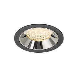 ceiling recessed luminaire NUMINOS� XL suitable for VDU workstation IP20, chrome, black dimmable