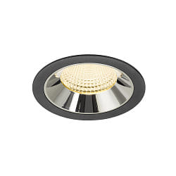 ceiling recessed luminaire NUMINOS� XL suitable for VDU workstation IP20, chrome, black dimmable