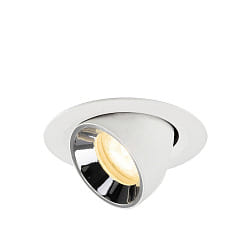 recessed spotlight NUMINOS� GIMBLE XS swivelling, suitable for VDU workstation IP20, chrome, white dimmable