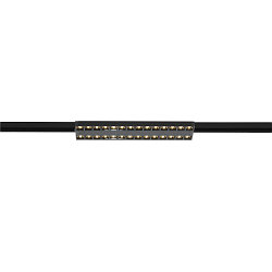 3-phase spot SIGHT EVO DOUBLE square IP20, black, lacquered 
