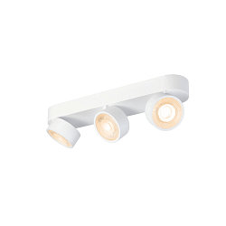 wall and ceiling luminaire KALU 2.0 3 flames, suitable for VDU workstation IP20, white, lacquered dimmable