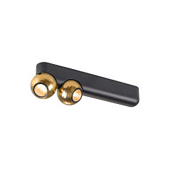 wall and ceiling luminaire DYSKO IP20, gold, black, lacquered dimmable