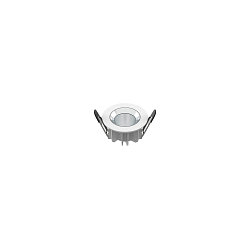 ceiling recessed luminaire DOWNLIGHT P 84 ON-OFF rigid, impact resistant, multipower, wired through IP54, white 