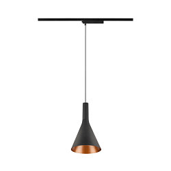 1-phase pendant luminaire LALU� SET CONE 15 with shade, CCT Switch, set of 1 IP20, black dimmable