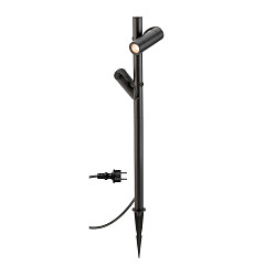 bollard light HELIA SLIM POLE DOUBLE IP65, black