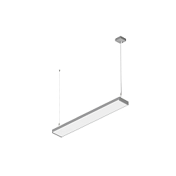 pendant luminaire WORKLIGHT P LINE 120 suitable for VDU workstation IP20, silver dimmable
