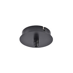 Ceiling canopy FITU 1, round, incl. strain relief, black