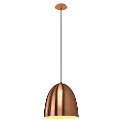 Pendant luminaire PARA CONE 30, round, E27, max. 60W, copper brushed