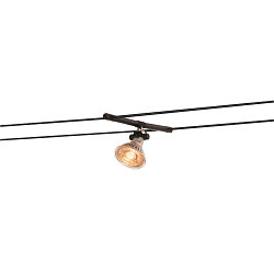 COSMIC, Lamp holder for TENSEO low-voltage wire system, QR-C51, swiveling, 2 items, black