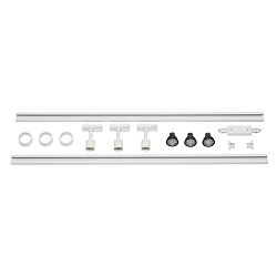 1 Phase-High voltage-Set incl. 3x PURI Spot and 3x LED GU10 lamps/bulbs and accessory, white