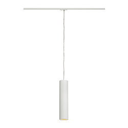 1-HV-phase-track pendant luminaire ENOLA B, GU10 QPAR51, incl. Adaptor, white