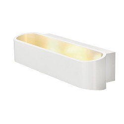 Wall luminaire ASSO LED 300, oval, 2x5W LED, 3000K, alu brushed/white