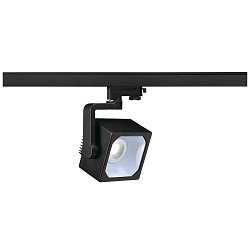 LED 3-Phase Spot EURO CUBE, 28,5W, 4000K, 60�, incl. 3-Phase-adaptor, black