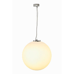 Pendant luminaire ROTOBALL E27, silver-grey, whiteer Kunststoff, E27