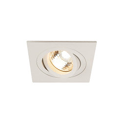 PIREQ QPAR51 SQUARE DOWNLIGHT, square, max. 50W, incl. clip springs, matt white