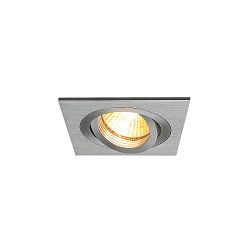 PIREQ QPAR51 SQUARE DOWNLIGHT, square, max. 50W, incl. clip springs, brushed alu