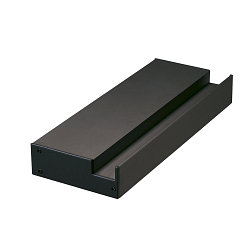 GLENOS Profi-Wall-Profile 20, Surface Profile, 20cm, incl. Endcaps, black