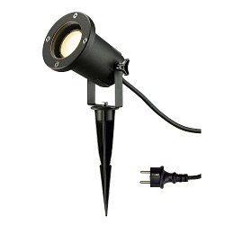 Outdoor Earth spike lamp NAUTILUS SPIKE XL, CR50-SE, GU10, IP65 IK06, black