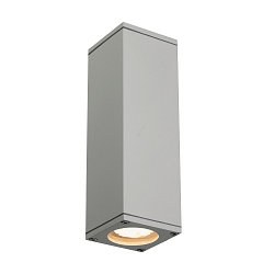 Wall luminaire THEO WALL OUT, 2xGU10, square, silver grey
