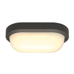 LED Outdoor luminaire TERANG 2 Wall-/Ceiling luminaire, oval, 120�, SMD LED, 3000K, IP44, anthracite
