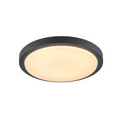 AINOS, Outdoor Ceiling luminaire, LED, 3000K, round, anthracite, with sensor