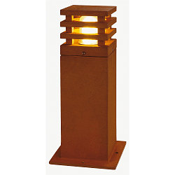 LED Outdoor Floorlamp RUSTY SQUARE 40, IP55, 40 x 12 x 12cm, 8.6W 3000K 90lm, FeCSi steel rust color