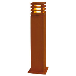 LED Outdoor Floorlamp RUSTY SQUARE 70, IP55, 71 x 12 x 12cm, 8.6W 3000K 90lm, FeCSi steel rust color