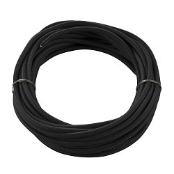 PVC lead with material cover, 3-pole, 10m, black