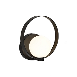 wall luminaire HALO 16/3815 IP20, opal, black