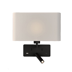 wall luminaire ROMEO 16/3971 with switch, with USB connection, adjustable E27 IP20