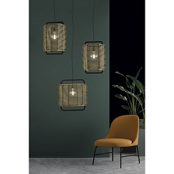 pendant luminaire CORDA 45 E27 IP20, sand coloured 