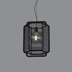 pendant luminaire CORDA 45 E27 IP20, black 