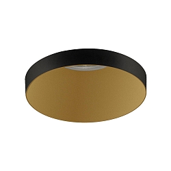 Recessed luminaire EINAR 3558/8 with collar cover, GU10 max. 10W (LED), black matt / gold