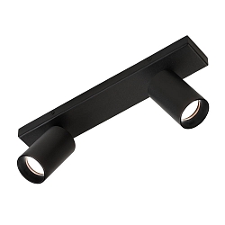 Spot bar GINA 3874/R2, 2 flames, 2x GU10 max. 10W, adjustable, black