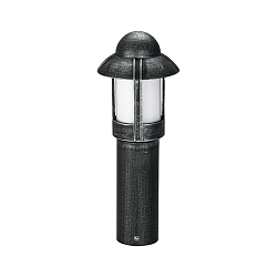 Pedestal luminaire Country style Night watchman Type No. 0531, IP44, 50cm, E27 QA55 max. 57W, cast alu, opal glass, black