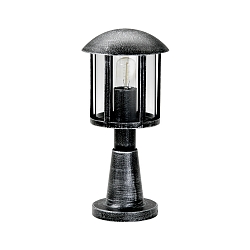 Pedestal luminaire Country style Vintage Type No. 0542, IP44, 60cm, E27 QA55 max. 57W,cast alu, acrylic glass, black-silver