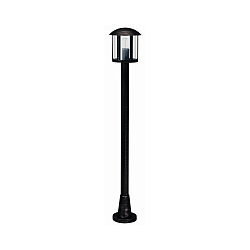 Path light Country style Vintage Type No. 4139, E27, IP44, 116cm, E27 QA55 57W, cast alu acrylic glass clear, black-silver