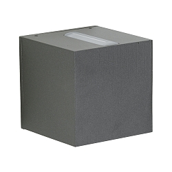 LED Outdoor Wall spot Type No. 2370 - 2-sided, tight/tight, square, IP44, 230V AC/DC, 2x 3W 3000K 330lm, anthracite