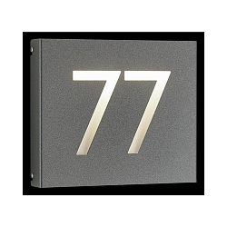 illuminated house number TYPE NO 6004 1-digit, 2-digits IP44