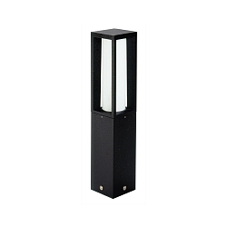 Pedestal luminaire Type No. 0508, IP44, height 50cm, E27 max. 20W (LED), cast alu / opal glass, black matt