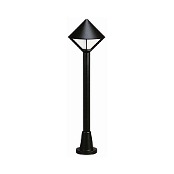 Path light Type No. 2031, IP44, E27 QA55 max. 57W, cast alu / opal glass, black matt