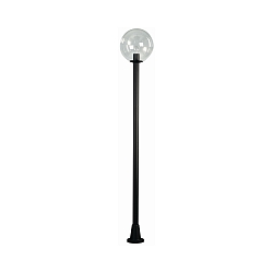 Outdoor Mast light Type No. 2054, � 30cm, height 185cm, IP44, E27 A65 max. 150W, clear ball, black