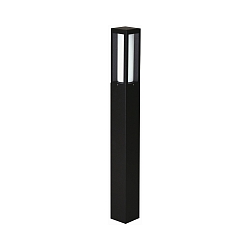 Bollard light Type No. 2266, IP44, height 90cm, E27 max. 20W (LED), cast alu / opal glass, black matt