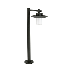 Path light Country style Hat shape flat Type No. 4152, IP44, 88.5cm, E27 QA55 max. 57W, cast alu / opal glass, black matt
